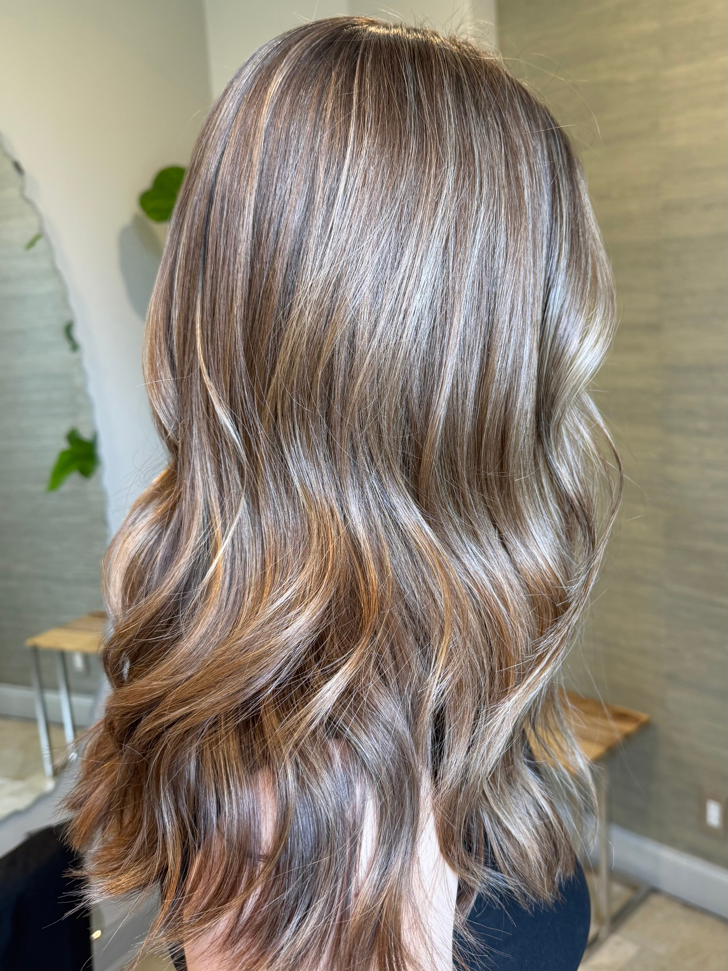 Dimensional bronde with cool highlights