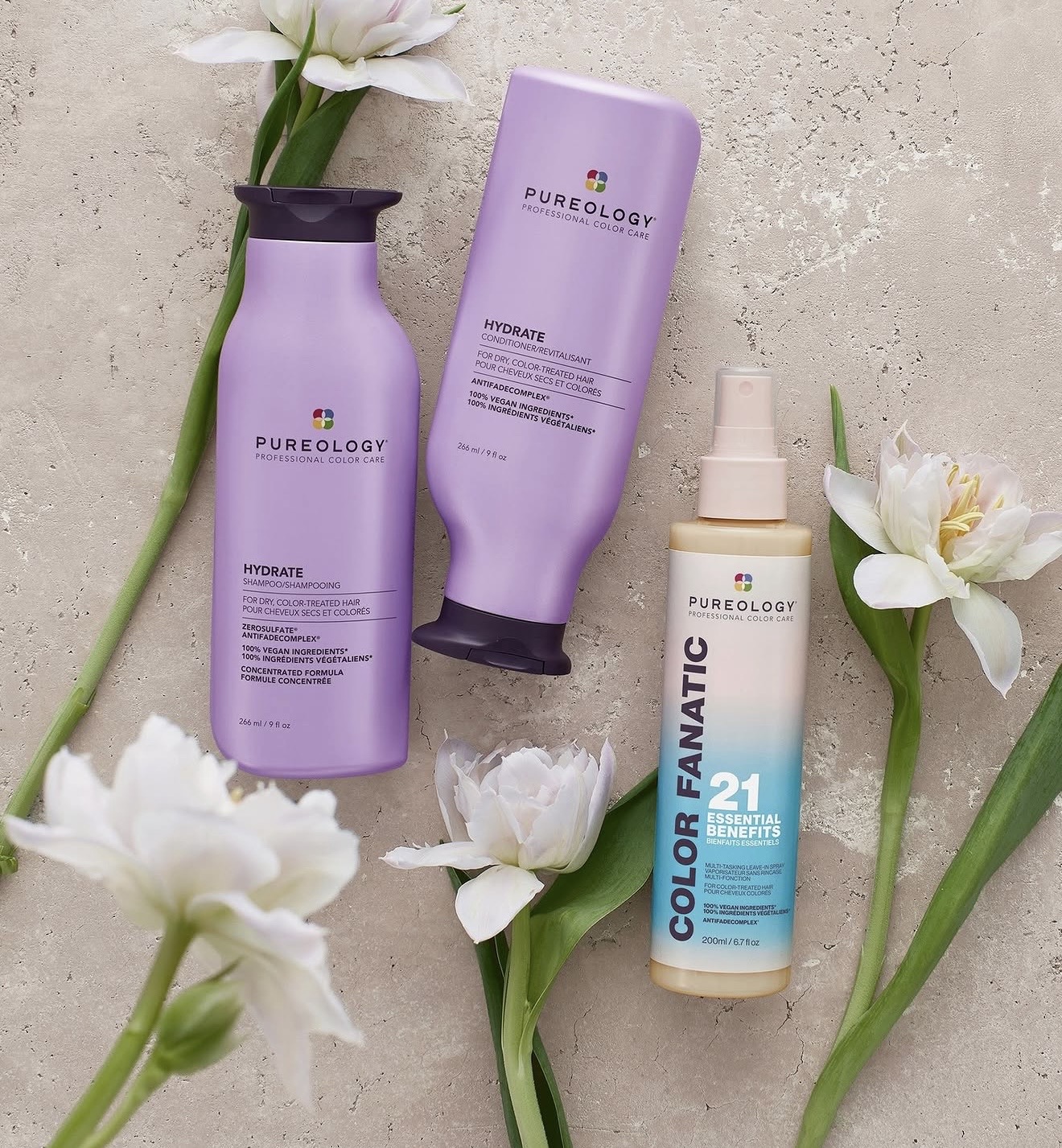 Pureology Hydrate and Color Fanatic products
